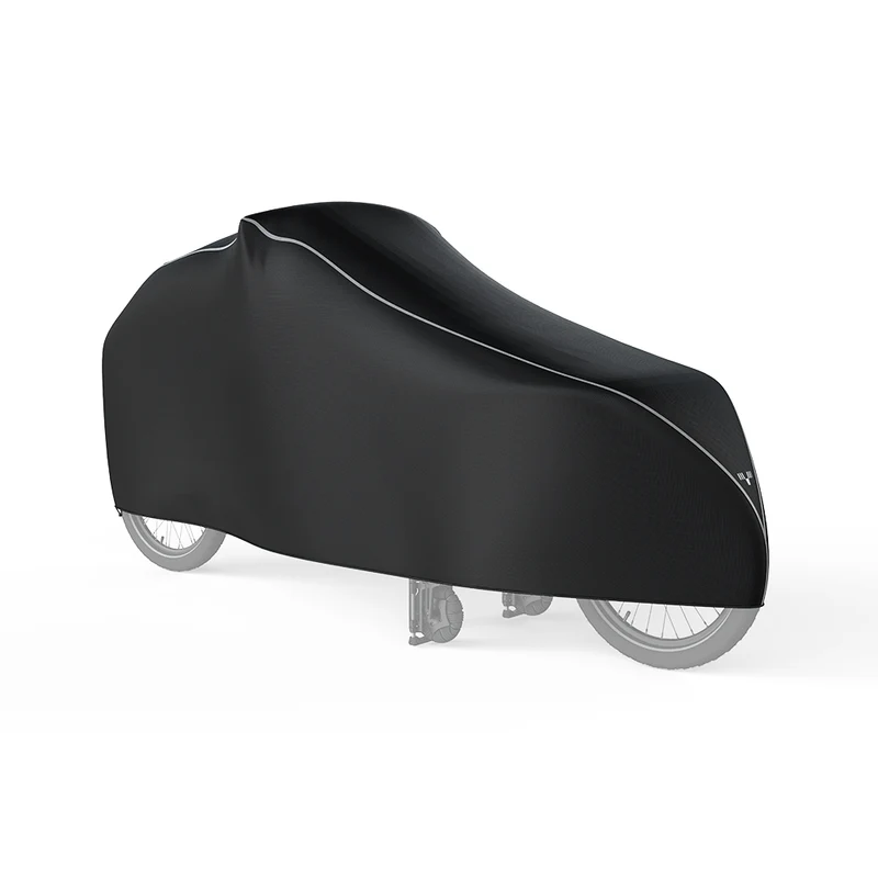 All-weather bike cover from Tarran Bikes protecting a bicycle from rain, wind, and sun with durable, waterproof material.